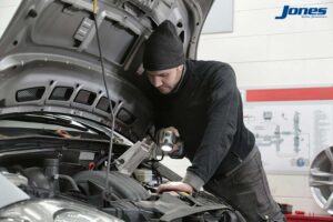 Brake repairs in a garage